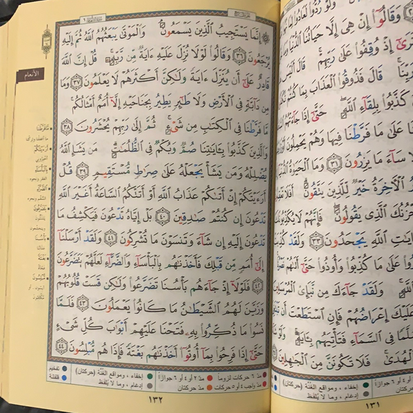 The Holy Quran (Usman Taha Script with color coded Tajweed - Medium)